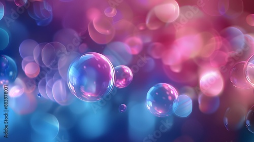 Soft, dreamy bokeh light orbs in various colors, perfect for festive and romantic designs. 