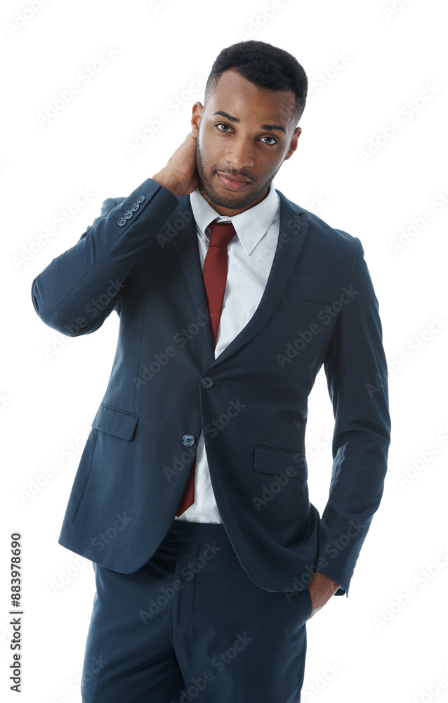 Portrait, business and black man in suit, fashion and employee isolated on white studio background. African person, financial consultant and stylish clothes with corporate professional or formal wear Portrait, business and black man in suit, fashion and employee isolated on white studio background. African person, financial consultant and stylish clothes with corporate professional or formal wear