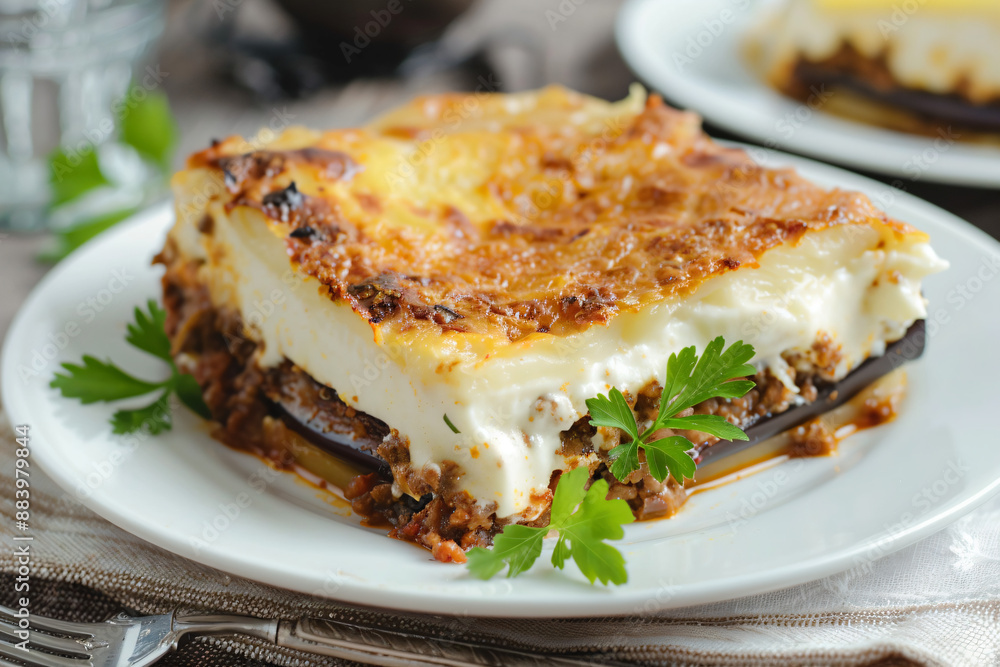 Delicious Greek Moussaka. Delicious Greek Moussaka.