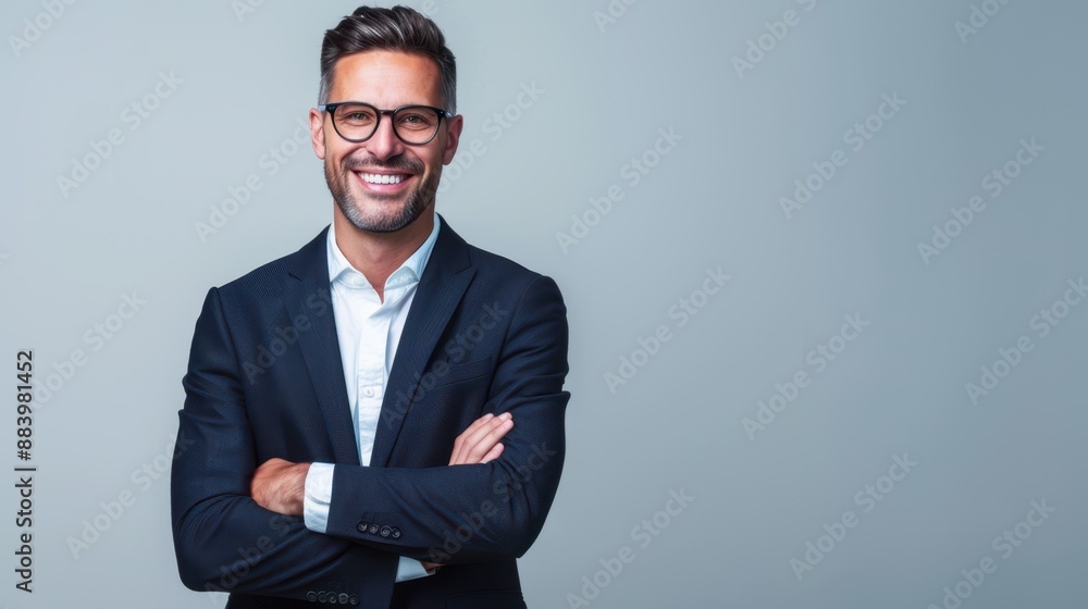 The smiling businessman in suit The smiling businessman in suit