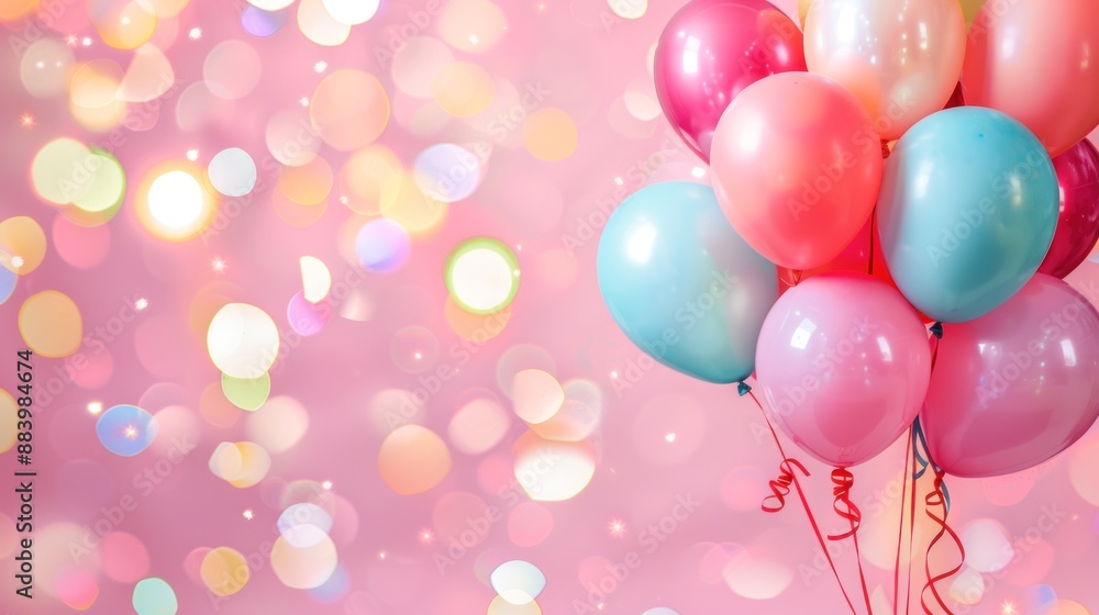 Colorful Balloons with Bokeh Background. Colorful Balloons with Bokeh Background.