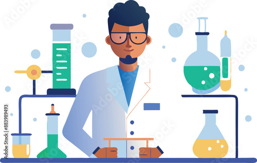 Scientist conducting experiments in a laboratory