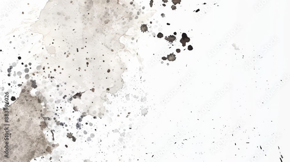 Fototapeta premium realistic watercolor splatter splot a big one + solid clear white background