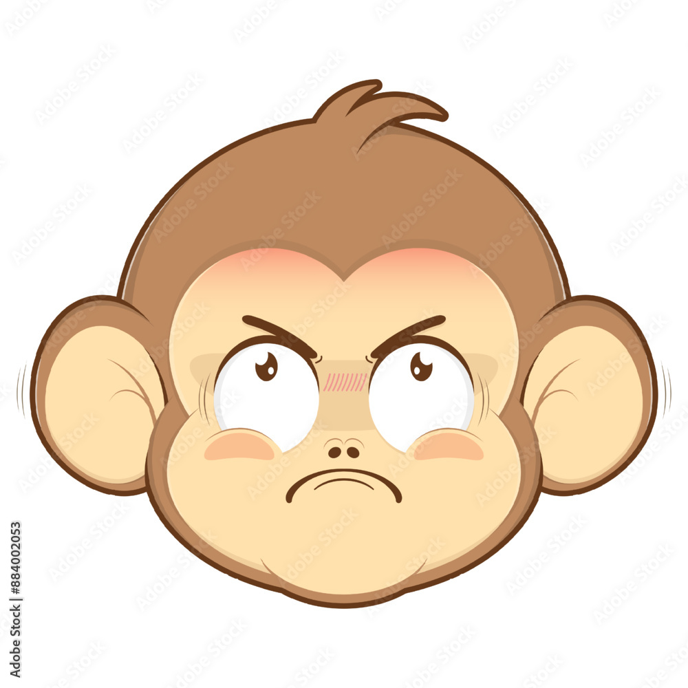 monkey angry face cartoon cute monkey angry face cartoon cute