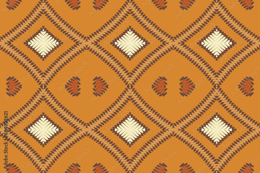 Abstract ikat ethnic seamless pattern design. Aztec fabric carpet mandala ornament chevron textile decoration wallpaper. Tribal turkey African Indian Abstract ikat ethnic seamless pattern design. Aztec fabric carpet mandala ornament chevron textile decoration wallpaper. Tribal turkey African Indian
