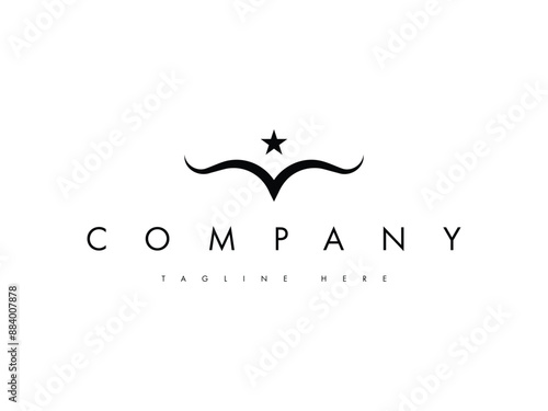 bull and star logo design