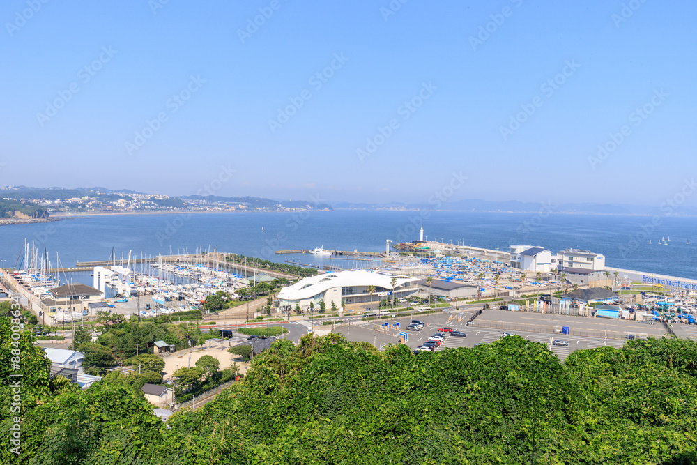 Breathtaking View of Enoshima Island and Marina, Japan