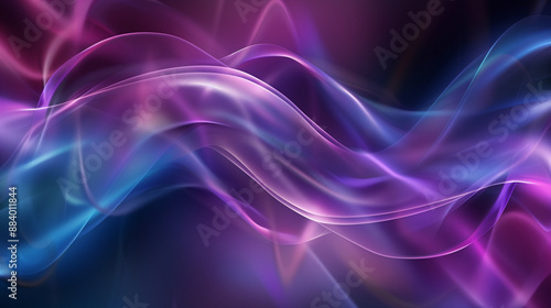 Wallpaper Mural abstract background with a purple and blue gradient, soft blurred light waves, smooth lines and curves, futuristic style, high resolution, high quality, sharp focus, blur effect, depth of field Torontodigital.ca