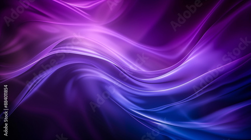 Wallpaper Mural abstract background with a purple and blue gradient, soft blurred light waves, smooth lines and curves, futuristic style, high resolution, high quality, sharp focus, blur effect, depth of field Torontodigital.ca
