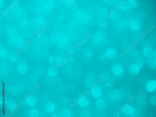 Background bokeh teal aqua glitter sparkle texture wallpaper pattern abstract backdrop wedding ecosystem environment, template presentation product, poster happy new year merry christmas holidays. © wing-wing