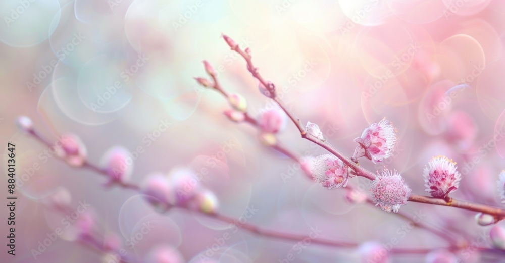 Delicate Pink Blossoms with Soft Bokeh. Delicate Pink Blossoms with Soft Bokeh.