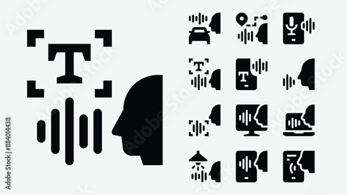 AI Voice Command Icons