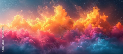 Cosmic Dreamscape: Layers of Colourful Clouds