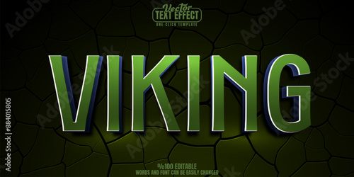 Viking editable text effect, customizable celtic and warrior 3d font style