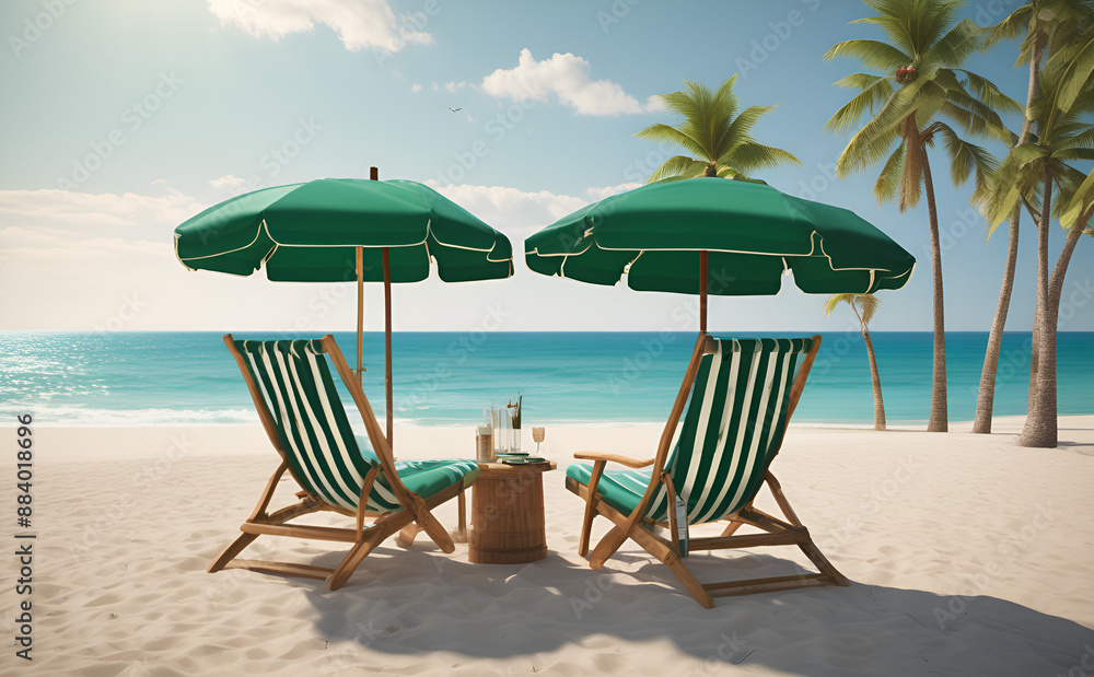 Coastal wonder sun waves and trees, Beachside paradise with azure ocean.
Coastal wonder sun waves and trees, Beachside paradise with azure ocean.