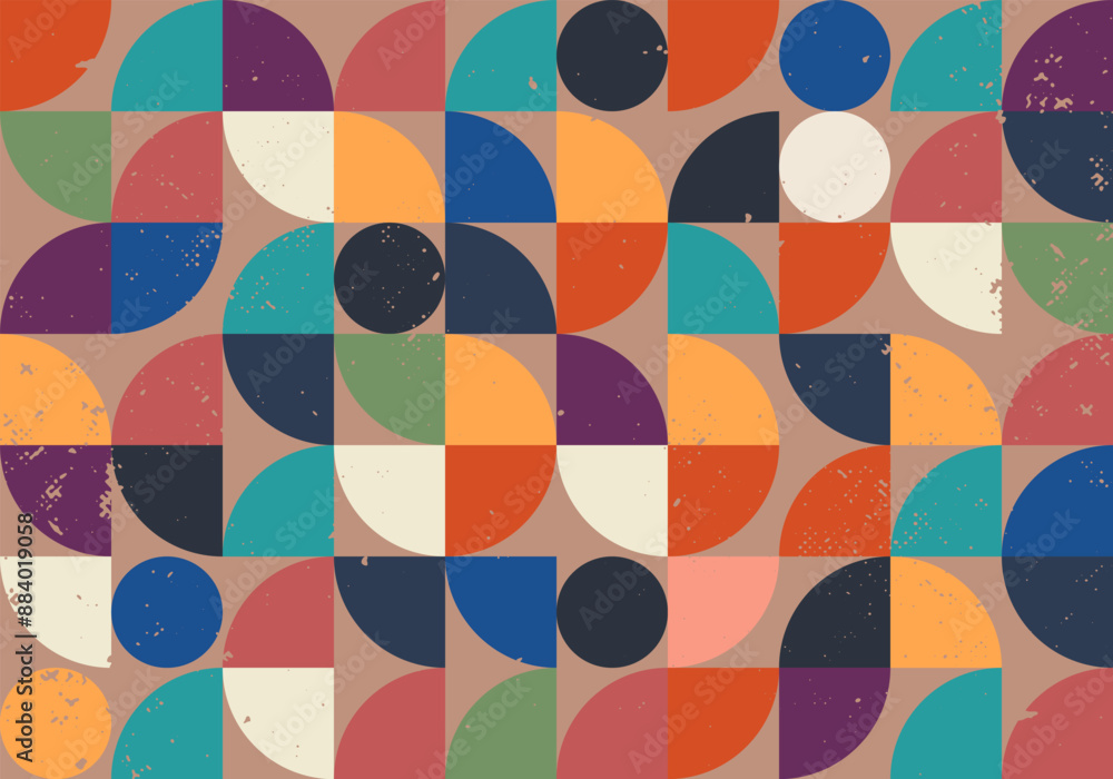 Bauhaus, geometric seamless pattern, illustration, vector Bauhaus, geometric seamless pattern, illustration, vector