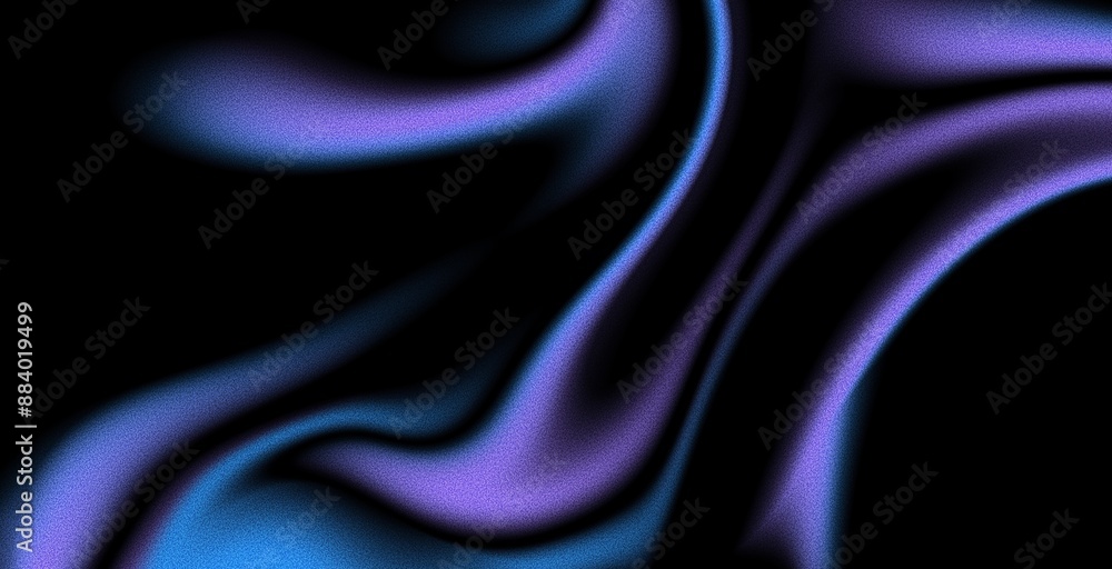 Fototapeta premium blue purple abstract gradient and dark color on black grainy texture background soft noise effect Nostalgia, vintage, retro