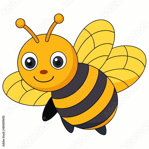 Honey Bee silhouettes and icons. Black flat color simple elegant white background Manatee animal vector and illustration.