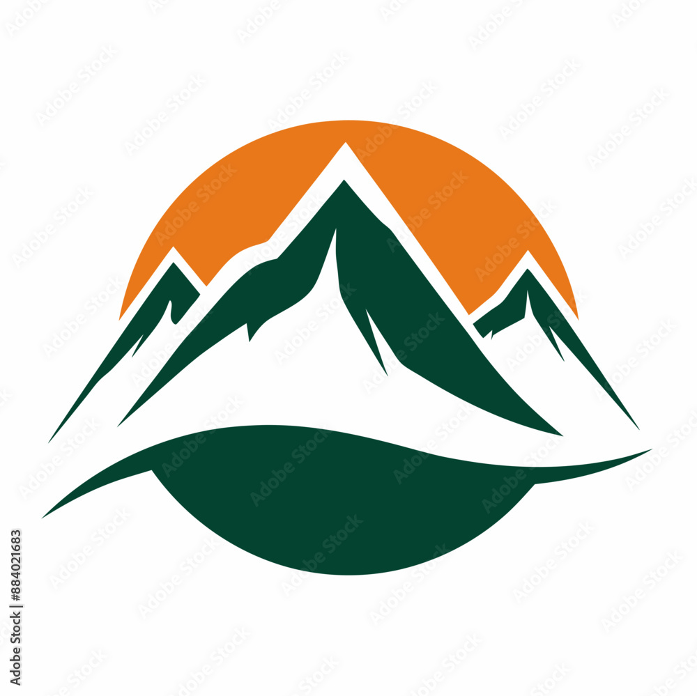Mountain icon logo design vector art illustration Mountain icon logo design vector art illustration