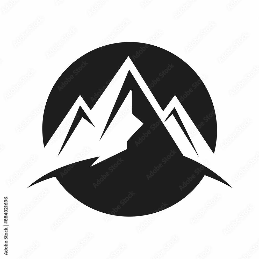 Mountain icon logo design vector art illustration Mountain icon logo design vector art illustration