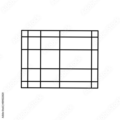 Simple stylized data table layout template