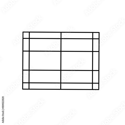 Simple stylized data table layout template