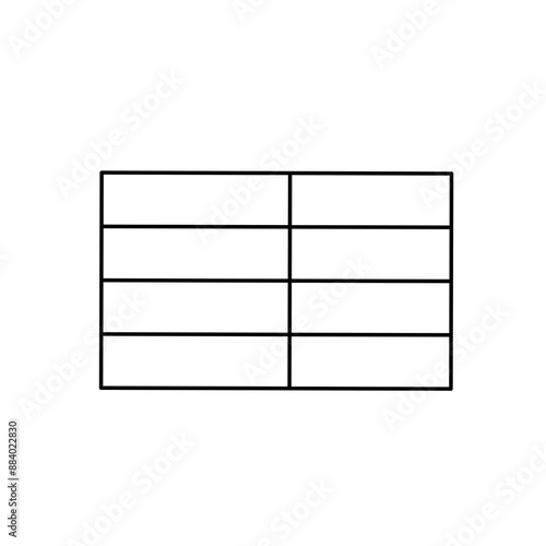 Simple stylized data table layout template