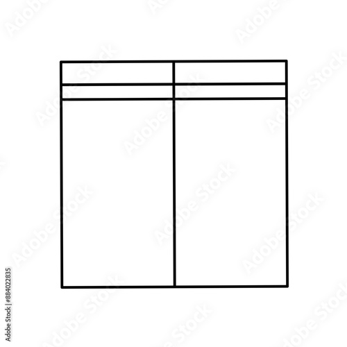 Simple stylized data table layout template