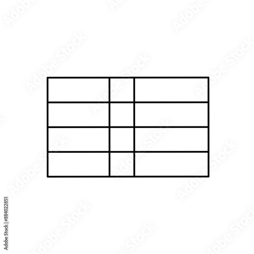 Simple stylized data table layout template