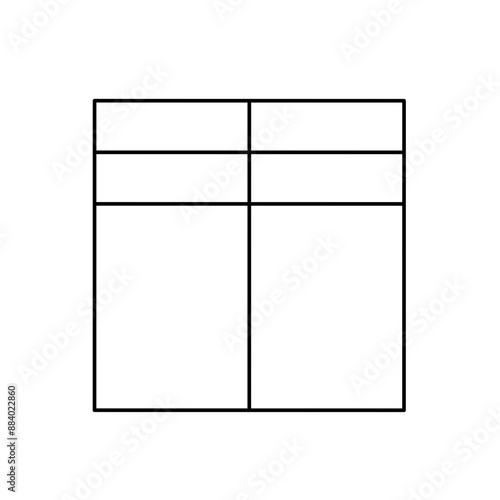 Simple stylized data table layout template