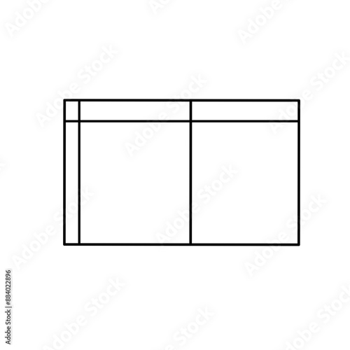 Simple stylized data table layout template