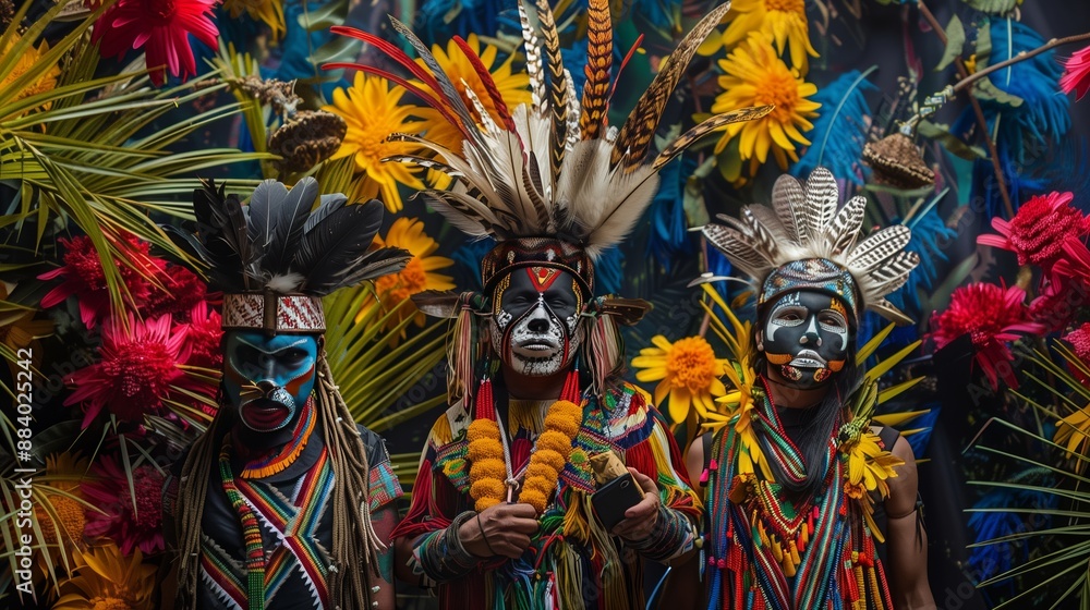 A vibrant celebration of tribal traditions with dances, rituals, and music, uniting communities joyfully. A vibrant celebration of tribal traditions with dances, rituals, and music, uniting communities joyfully.