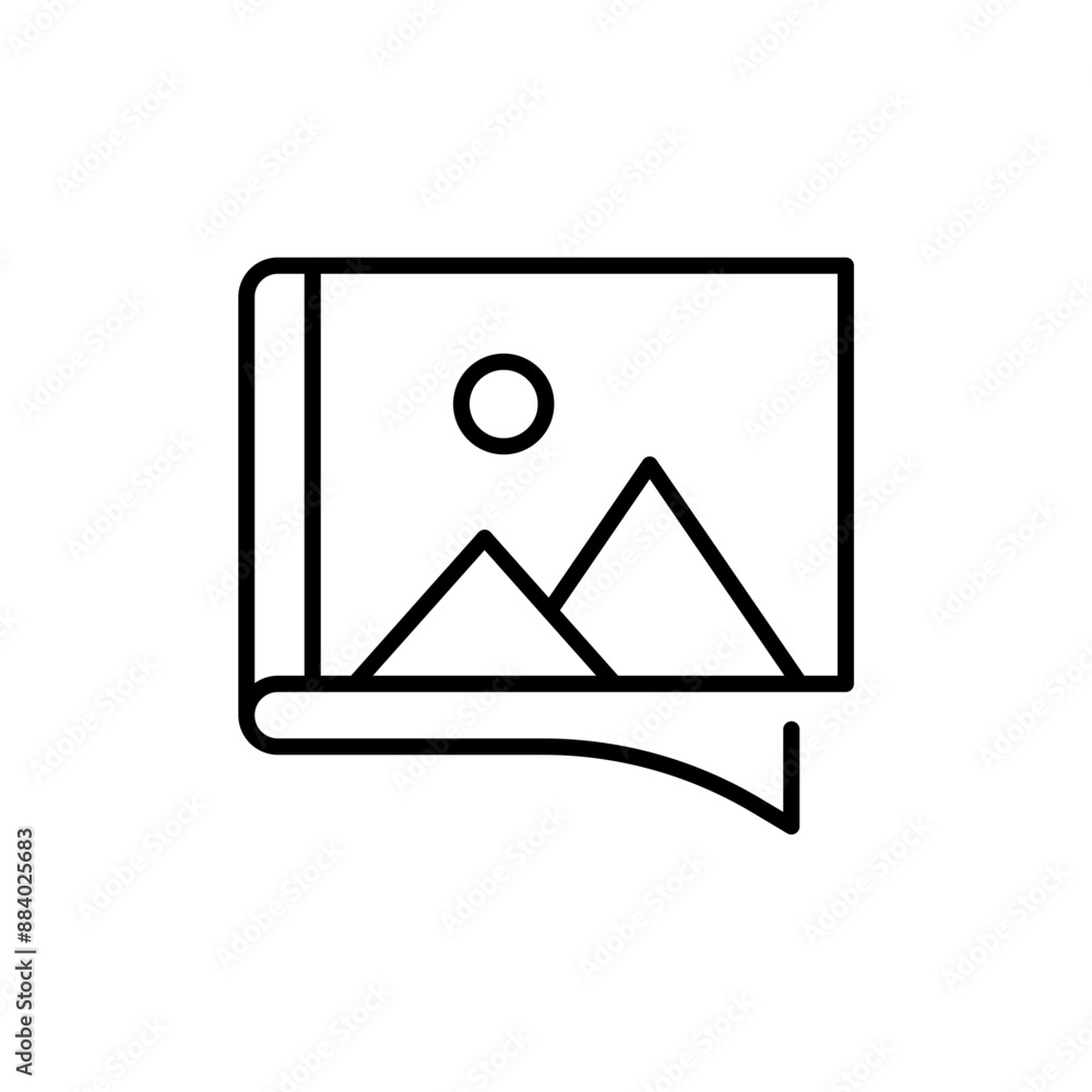 Photo album outline icons, minimalist vector illustration ,simple transparent graphic element .Isolated on white background Photo album outline icons, minimalist vector illustration ,simple transparent graphic element .Isolated on white background