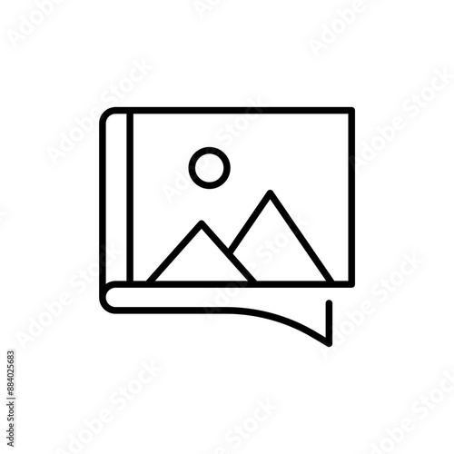 Free Download Photo album outline icons, minimalist vector illustration ,simple transparent graphic element .Isolated on white background - GFXLoad