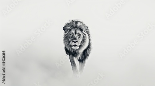 lion, black and white photo, black and white lion portrait