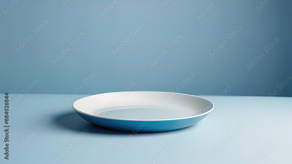 empty clean plates in a modern and bright kitchen empty clean plates in a modern and bright kitchen