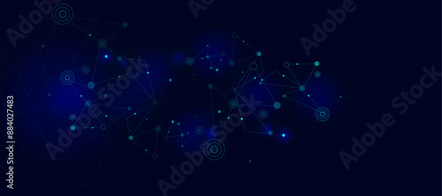 Vector Internet connection of science and technology graphic design background.