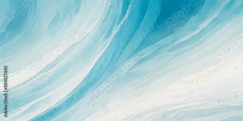 Vector watercolor ocean wave line blue and white background. Ocean sea art with natural template. Seamless soft blue ocean pattern wave water background.