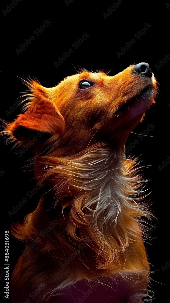 Naklejka premium Close up of a retriever dog