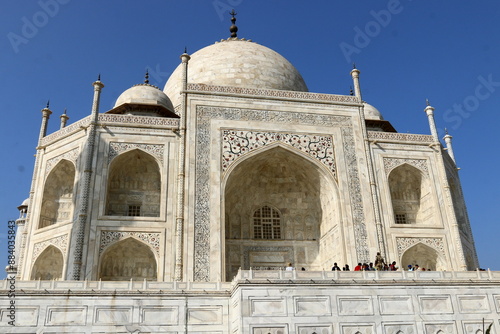 Taj Mahal India 02/20/2022. Taj Mahal. - mausoleum-mosque located in Agra, India, on the banks of the Jamna River