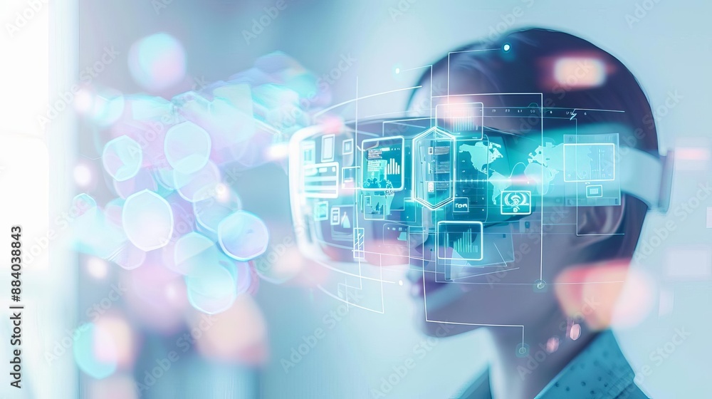 © ngstock - Remote team video conferencing with augmented reality elements, interactive features, modern virtual environment, advanced communication tools © ngstock - Remote team video conferencing with augmented reality elements, interactive features, modern virtual environment, advanced communication tools