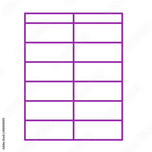 Simple stylized data table layout template