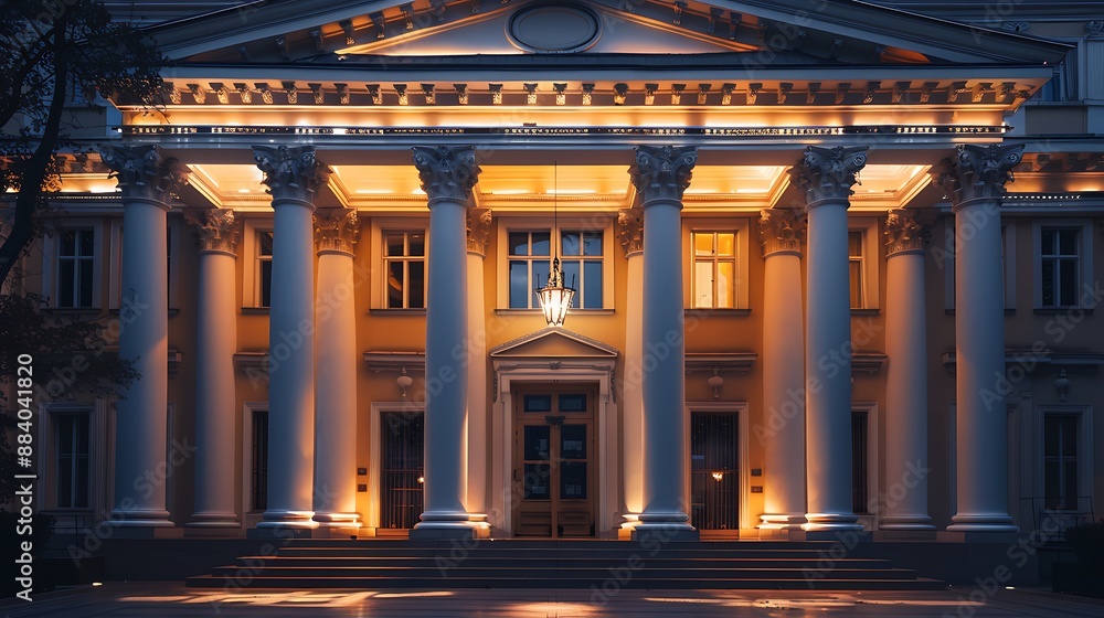 Obraz premium view of the city hall country