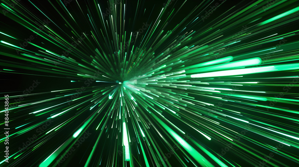 Radiant Green Light Bursts with Digital Particles Radiant Green Light Bursts with Digital Particles