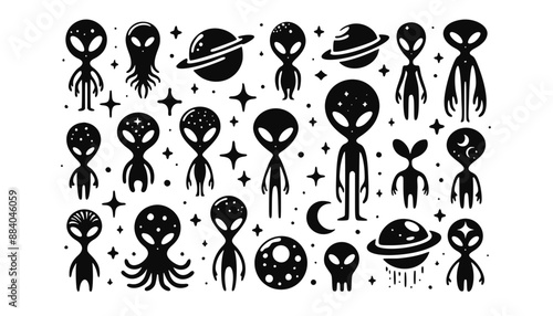 Celestial Aliens Vector Collection