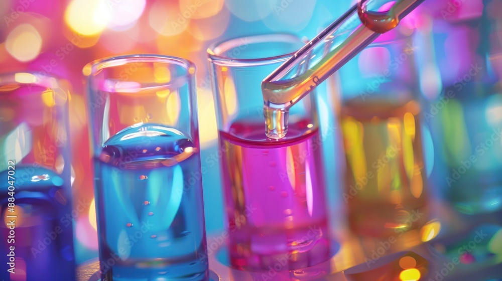 Colorful Liquids in Test Tubes Colorful Liquids in Test Tubes