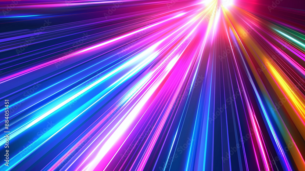 Vibrant Colorful Light Rays with Dynamic Motion Vibrant Colorful Light Rays with Dynamic Motion
