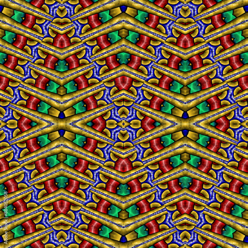 3d effect - abstract kaleidoscopic color gradient pattern