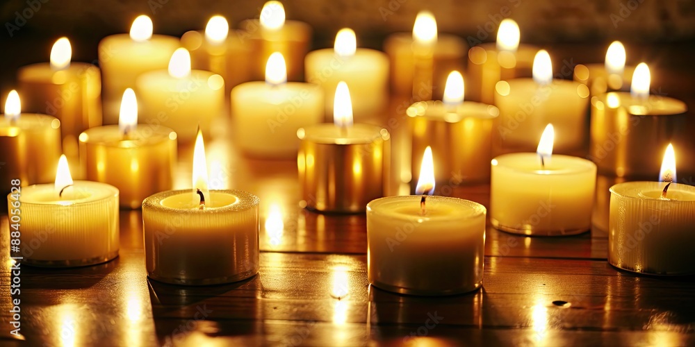 Candles glowing in the darkness, creating a warm and inviting atmosphere, candles, dark background, flame, light Candles glowing in the darkness, creating a warm and inviting atmosphere, candles, dark background, flame, light