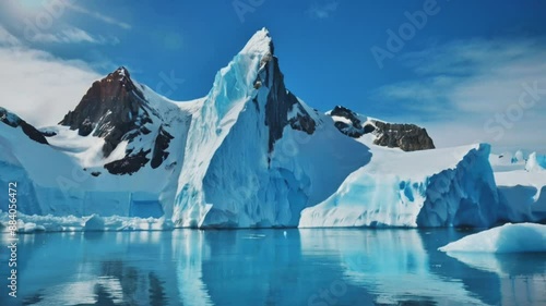 Wallpaper Mural iceberg in jokulsarlon lagoon, seamless looping animation video background  Torontodigital.ca